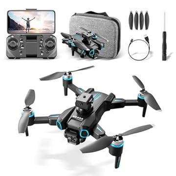 Drone com Câmera 4K, Controle Remoto, 100m de Alcance Gps Profissional Drone Fpv, Brinquedos Educativos, Bateria 3.7V 1800mAh, 90 Min Carregamento, com Bolsa de Transporte (4K 503)