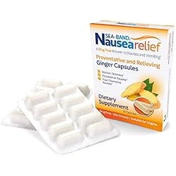 1 of Sea-Band Anti-Nausea Ginger Capsules for Motion Sickness and Nausea Relief