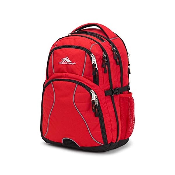 High Sierra Swerve Laptop Backpack, Crimson/Black, One Size