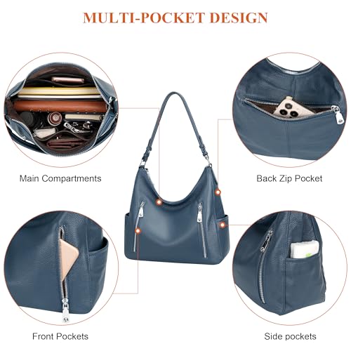 Image of Over Earth Genuine Leather Purses and Handbags for Women Hobo Shoulder Bag Ladies Crossbody Bags Medium