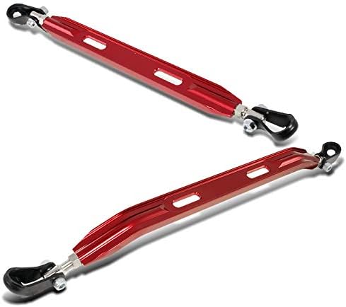 EPARTS 2 Piece Red Aluminum Front + Rear Lower Tower Brace Strut Bar Stabilizer Towering Tie Bar Compatible with 1996-2000 Honda Civic