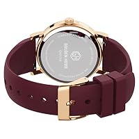 GOLDEN HOUR Waterproof Nurse Watch for Medical Professionals, Students Women Men - Military Time Luminouse Easy Read Dial, 24 Hour with Second Hand, Colorful Silicone Band in Rose Gold Wine Red — image 4