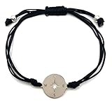 PULSERA ROSA DE LOS VIENTOS - BRUJULA DE PLATA 925/1000. - MASBARATA.ES