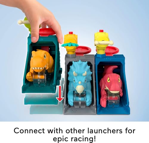 Fisher-Price Imaginext Jurassic World Launcher Set with 4.25-inch Chomping Toy T. rex Dinosaur, Blaster & Food Projectile - image 3