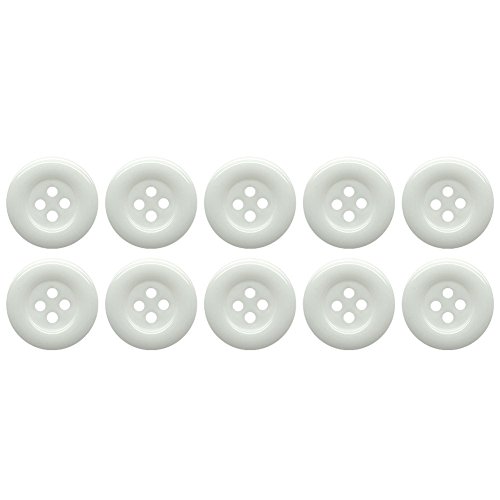 Soul-Cats® Knopfset in verschiedenen Farben und Größen Kunststoff bunt, Größe:18 mm;Farbe:weiß Cover