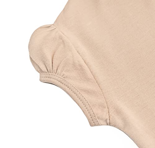 Image of Lilax Girls Short Puff Sleeve Cotton T-Shirt, Toddler & Little Girls Top | 95% Cotton Puff Sleeve Tee; Crewneck, Short Sleeve; Toddler & Girls Sizes 2T-12; for School, Play & Everyday; Machine Wash