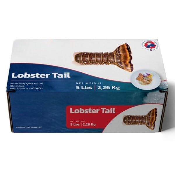 Premium Frozen Lobster Tails , 10–12 oz Each – Wild Caught Lobster Tails – Sweet, Tender Meat – Perfect for Grilling, Broiling & Seafood Recipes , Perfect for grilling, broiling, baking, or steaming for restaurant-quality dishes , ideal for gourmet meals and impressive presentations [ 80 oz , 5 lb ]