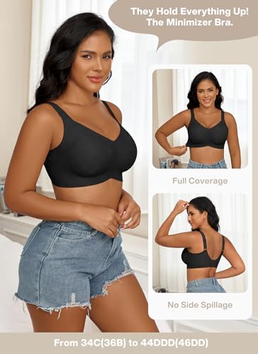 Image of Xcutting Women Wirefree Bras for Women Full Coverage No Underwire Everyday Bras Comfortable Wireless Padded Bras
