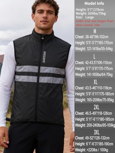 Fahrradweste für Herren und Damen von Wosawe Leichte und atmungsaktive Jacke