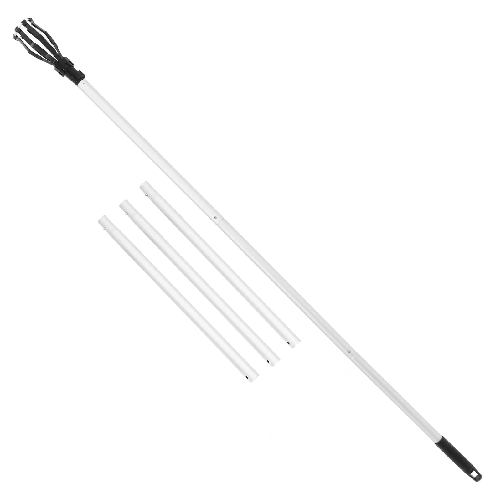 1 Set High Ceiling Light Bulb Changer Pole Adjustable Light Bulb Changer Tool High Ceilings Includes Basket Cup Recessed Lights