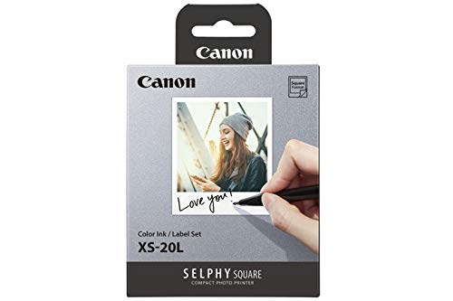 Canon XS-20L Fotopapier für QX10 Drucker, quadratisch, 60 Aufnahmen, 6,9 x 6,9 cm