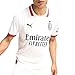 PUMA Mens Ac Milan Away Collared Short Sleeve Jersey Casual - White - Size M