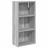 mtlskopl Armadietto da bagno a parete grigio Sonoma, 30 x 16 x 62,5 cm, moderno pensile in legno con 2 ripiani, armadietto da bagno salvaspazio per piccoli ambienti e WC degli ospiti