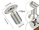 Emezddo 12 Stück Rotor Schrauben für Bremsscheiben Auto,Edelstahl Bremsscheibenschraube,Rotorschrauben zur Befestigung von Autobremsscheiben,Bremsrotorbolzen,93600-06014-0H Screw,Kompatibel mit Honda