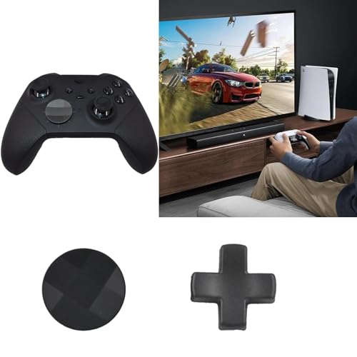 Image of 2Pcs Elite 2 D-pads Replacements for Xbox Elite Series 2 Controller, Magnetic D-pads Replacement Parts for Xbox One Elite Series 2 /Series 2 Core /Series 1 Controller, Metallic Cross-shaped D-pad (Black)