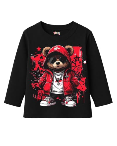 Image of Boys Full Sleeve T-Shirt Combo Pack of 5 | Cotton Printed T-Shirts for Kids | Round Neck Graphic T-Shirts for Casual Summer Wear