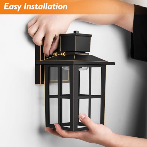 Image of Brightever Outdoor Wall Lantern, 10W LED Exterior Waterproof WallSconce Light Fixture, 3000K /4000K /6500K Selectable, 800LM High Brightness, Oil Rubbed Bronze Anti-Rust Wall Light for Yard, Entryway