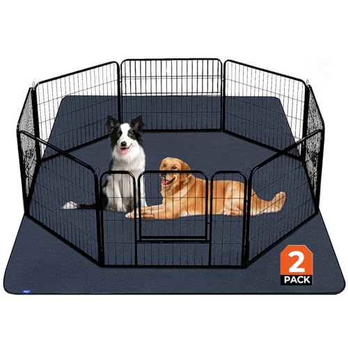 Image of Washable Dog Pee Pads Extra Large 72 inchx72 inch - 2 Pack Super Absorbent, Quick-Dry Non-Slip Reusable Puppy Pads for Playpen, Crate & Floor, Pet Training Mats for Housebreaking & Incontinence