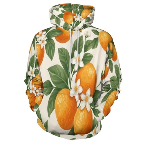 Sweat à capuche homme femme pull ample et chaud imprimé fleurs aquarelle