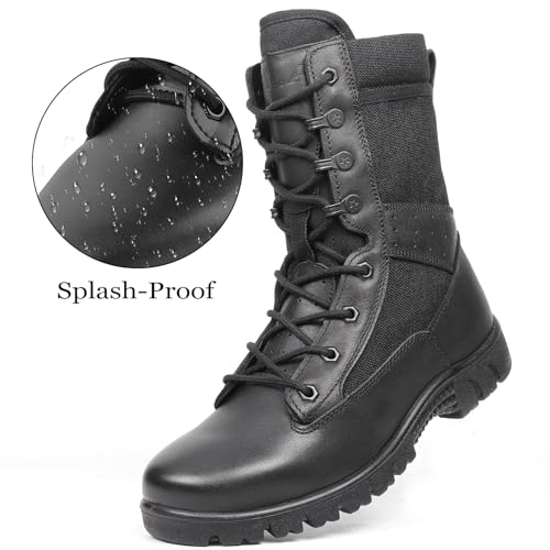 Image of Tactical Boots for Men Anti-Slip Comfortable Breathable Military Duty Combat Police Women's Boots for Outdoor Trekking Walking