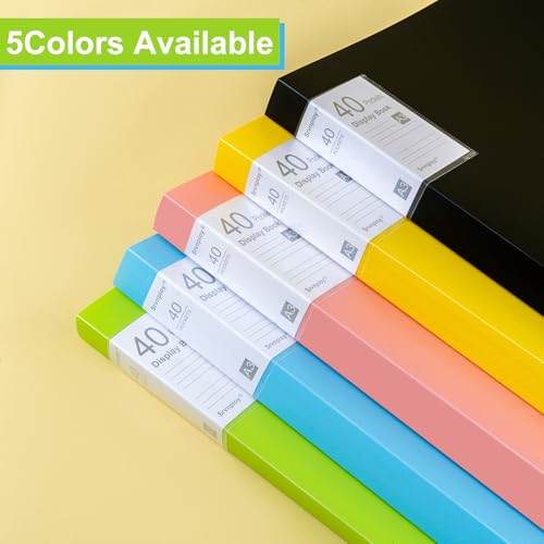 Srvnpioy 2 Stück A3 Päsentationsdisplay Buch, Sichtbuch in A3 Format, Mit 30 Klarsichthüllen für 60 Blatt, für Kunstwerke, Urkunden, Portfolio, Blau