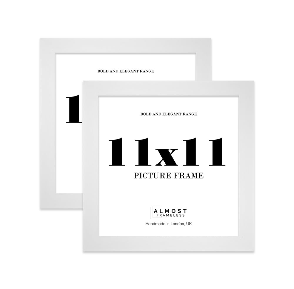 11x11 Picture Frame, Display 11x11 Pictures (22.9 x 15.2cm) Picture Frame for wall Display - White - 2 Pack — image 1