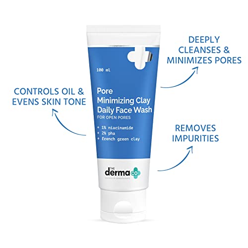 The Derma Co Pore Minimizing Clay Daily Face Wash with 1% Niacinamide & 2% PHA for Open Pores - 100 ml - Image 3