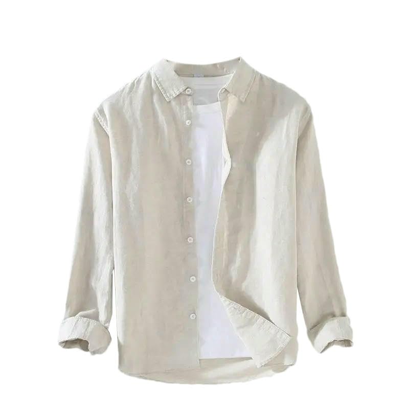 Chemise unie manche longue homme col montant pour éviter les cols rigides inconfortables