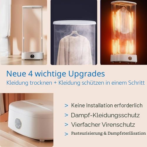Bügel- und Faltautomat 1000W mit Dampffunktion für Kleidung und Stoffe