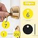 1-200 Kunststoff Nummernschilder Nummerierte Gravierte Nummernschilder Tischnummern gastronomie Bienenstock Etiketten ID Tags mit Loch, ohne Schlüsselringe (yellow)
