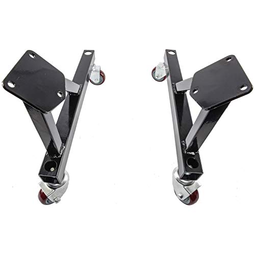 Jegs Heavy Duty Engine Stand - Two-Piece Engine Cradle Design - Fits Small And Big Block Engines - Bolts Directly To Engine Block - Steel, Black Powder Coat Finish - Motor Stand - 1 Pair #TOP4