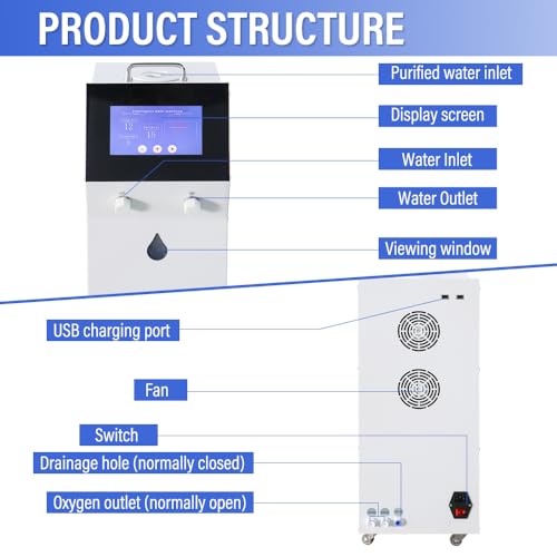 HNZXIB Hydrogen Water Bath Machine, Nano Bubble Bath Hydrogen Water Bubble Machine, High Concentration Hydrogen Rich Bubble Bath Machine for Skin Health and Rejuvenation Home Use/Body Therapy - Image 8