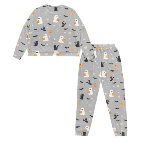 Image of Women's Pajamas Set Soft 2 Piece Loungewear Long Sleeve Pj Set | Matching Sleepwear, Crew Neck Top, Drawstring Jogger Pants with Pockets, Fall Pajama for Home, Sleep, Casual Wear, Plus Size