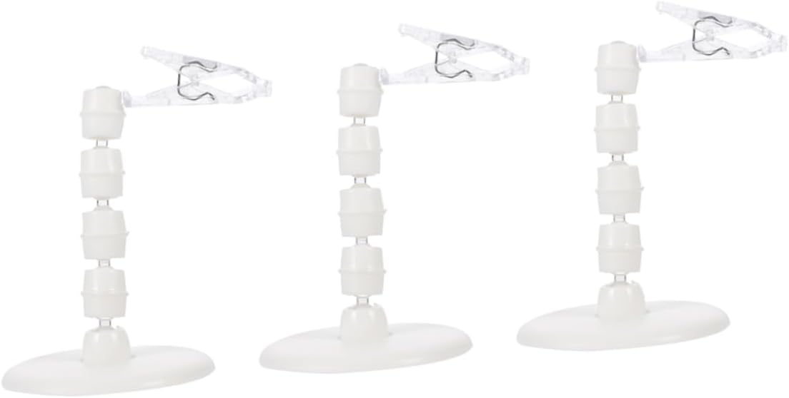 Gadpiparty 3Pcs Rotatable Price Tag Clips Transparent Display Holders for Supermarket Price Tags Easy Installation for Advertising Signs and Name