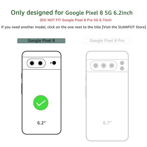 Housse cuir synthétique Google Pixel 8 de haute qualité avec clapet violet
