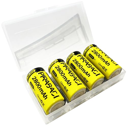 4 Piles Rechargeable 3.7V | Batterie 2800mAh | Batterie Haute CAPACITÉ pour Lampe Torche Lampe Frontale LED CAMÉRA TÉLÉCOMMANDE Jouet Voiture TÉLÉCOMMANDÉE RC Panneau