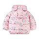 Baby Winter Mantel mit Kapuze Kinder Jacke Langarm Leicht Jacke Rosa Einhorn 1-2 Jahre