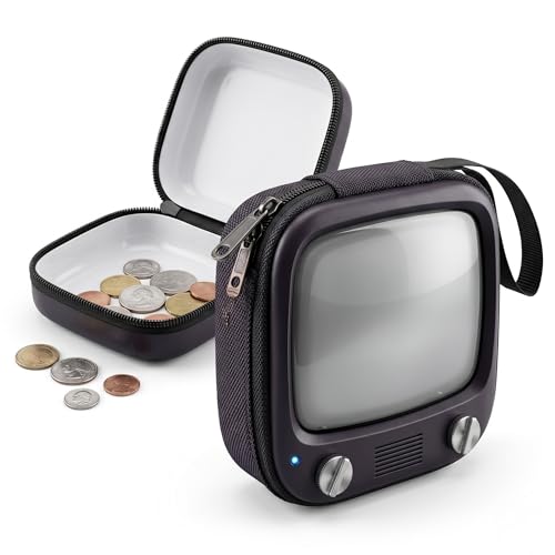 Image of Kraptick Multipurpose Coin Pouch for Men & Women, Compact Coin Organiser, Cash & Coin Holder Pouch, Stylish Mini Money Pouch for Everyday Use (Black TV)