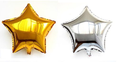 Amazon | 星形 アルミ風船 スターバルーン ゴールド＆シルバー 5＋5枚 