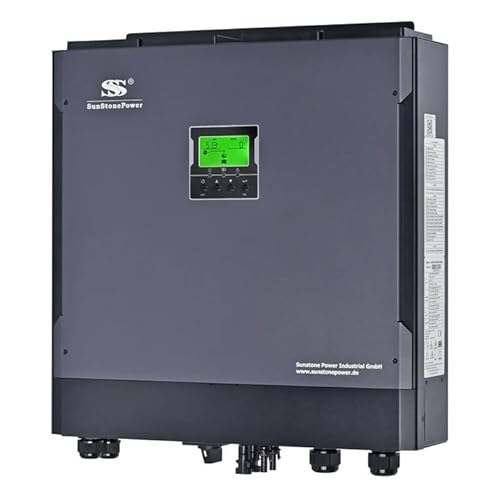 SSSUNSTONEPOWER 5,5KW 48V auf 230V Hybrid Wechselrichter für Solar Anlage mit 2 MPPT-Trackern – Miniatur