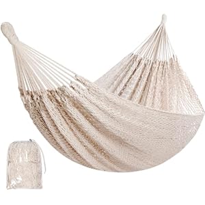 Handwoven Mayan Hammock – Portable Family Hammock with Carry Bag Matrimonial Size Multi-Color Handmade Hammock for Travel Camping Backyard, Porch, Outdoor or Indoor Use