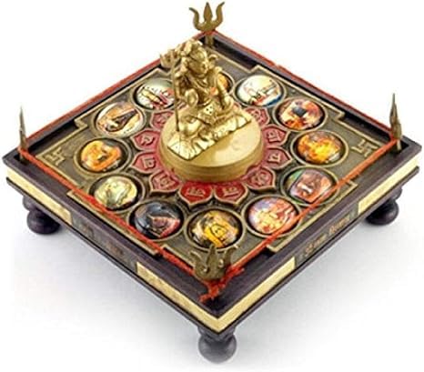 Shri Jyotirlingam Chowki en laiton stabilise vos objets rituels