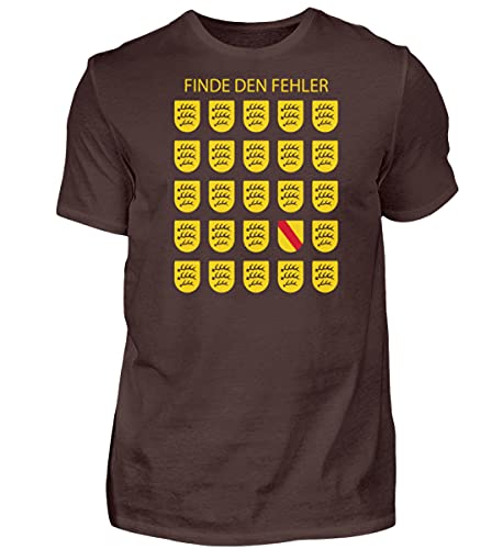 T-shirt marron homme Finde den Fehler Württemberg XXL pour vos sorties décontractées