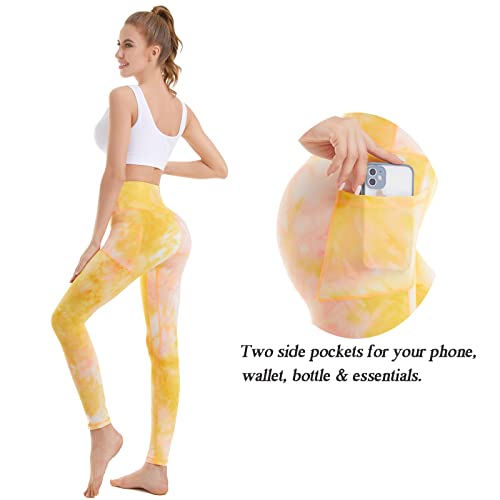 Image of iniber High Waisted Yoga Pants with Pockets for Women 4-Way Stretch Soft Running Workout Leggings Athletic Yoga Pants