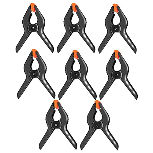 Spardar 8 Pack Pinces à Ressort de Toile de Fond en Mousseline 4,5po/11,5cm Robuste Pinces de Studio pour Fond Photo Studio Photographie Toile Création ou Utilisation à Domicile (Grand) Cover