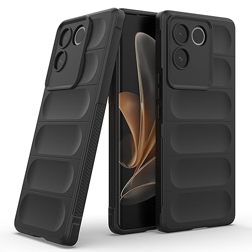 Image of Amazon Basics Back Case Cover for Vivo T2 Pro 5G (Silicone Black)