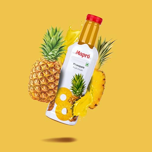 Image of Mapro Crush - Pineapple, 1L Bottle (Pack of 3)