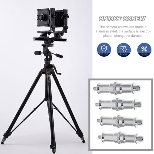 Image of 4Pcs 1 /4 to 3 /8 Screw Adapter for Camera Lighting Equipment