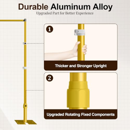 Image of EMART Backdrop Stand Heavy Duty 12x20Ft Adjustable Pipe and Drape Kit-Gold