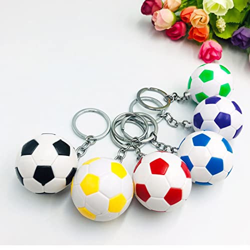 6 Pieza Mini Creativa Moda Llavero de Fútbo, Llavero de Recuerdo de Fútbol, Llaveros Deportivos de Fútbo para School Carnival Reward Award Party Favors, Team Favors, Decoraciones para Fiestas Cover